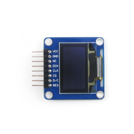 Waveshare 0.96 inch 128*64 OLED (A), SPI/I2C Interfaces, Angled Horizontal Pinheader