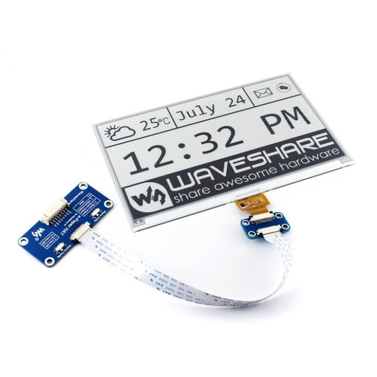 Waveshare 7.5 inch  800x400 Pixel E-Ink Display HAT for Raspberry Pi, 13504