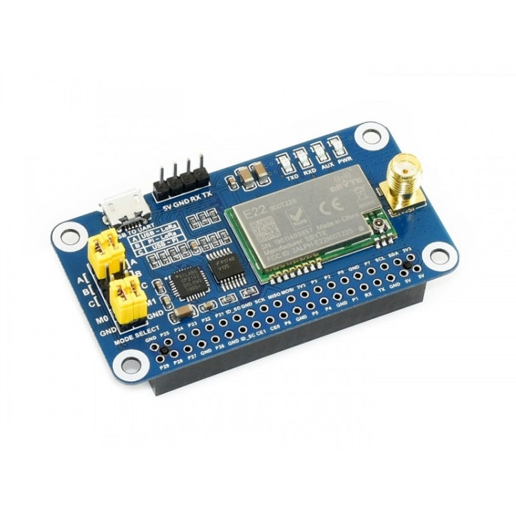 Waveshare SX1262 LoRa HAT 915MHz Frequency Band for Raspberry Pi, Applicable for America / Oceania / Asia, 915MHz
