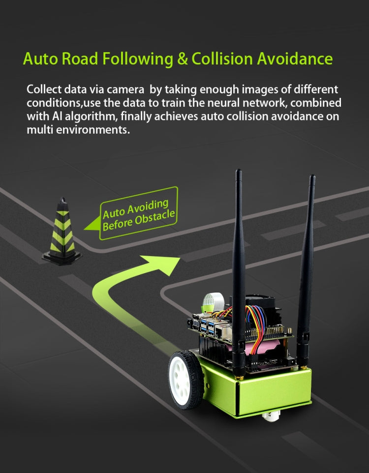 Waveshare JetBot AI Kit, AI Robot Based on Jetson Nano, Based on Jetson Nano