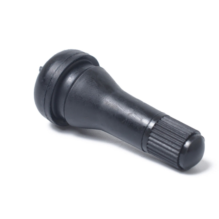 Snap-in Short Black Rubber Valve Stem (TR413) 4-Pack with Valve Core Wrench for Tubeless 0.453 Inch 11.5mm Rim Holes on Standard Vehicle Tires, TR413
