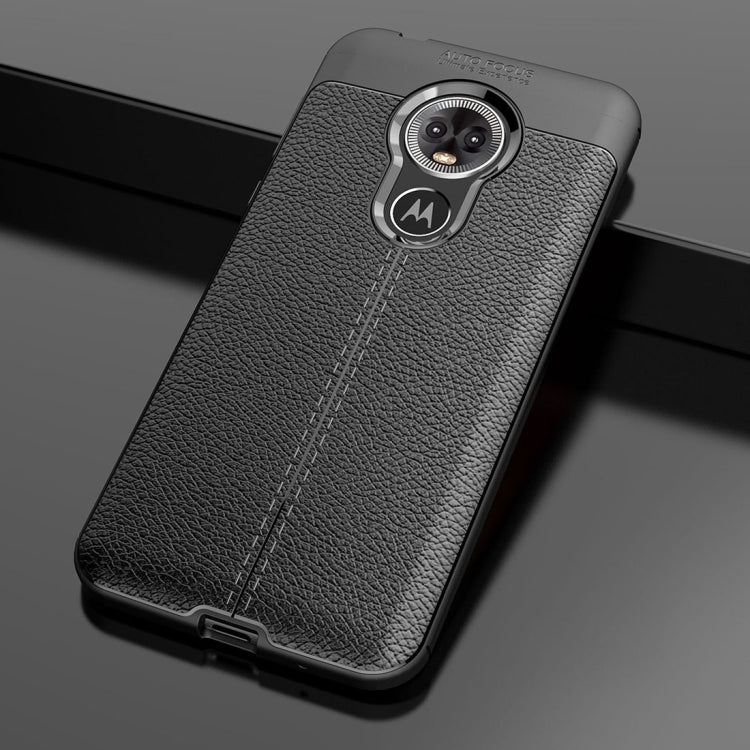 Litchi Texture TPU Shockproof Case for MOTO E6, For MOTO E6, MOTO E6
