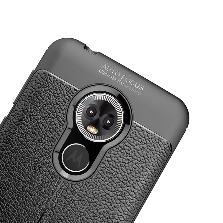 Litchi Texture TPU Shockproof Case for MOTO E6, For MOTO E6, MOTO E6