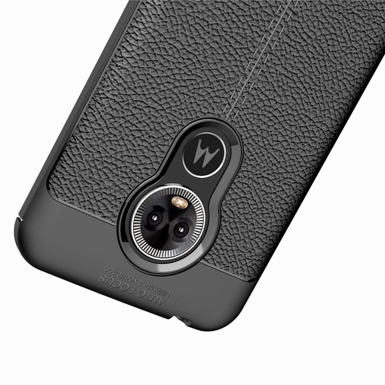Litchi Texture TPU Shockproof Case for MOTO E6, For MOTO E6, MOTO E6