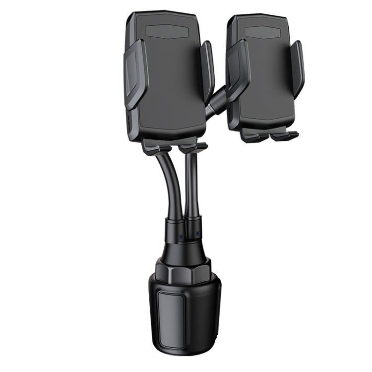 A080+X908 Car Cup Double Mobile Phone Holder Mount Adjustable Cradle Bracket, A080+X908 - ORIWHIZ