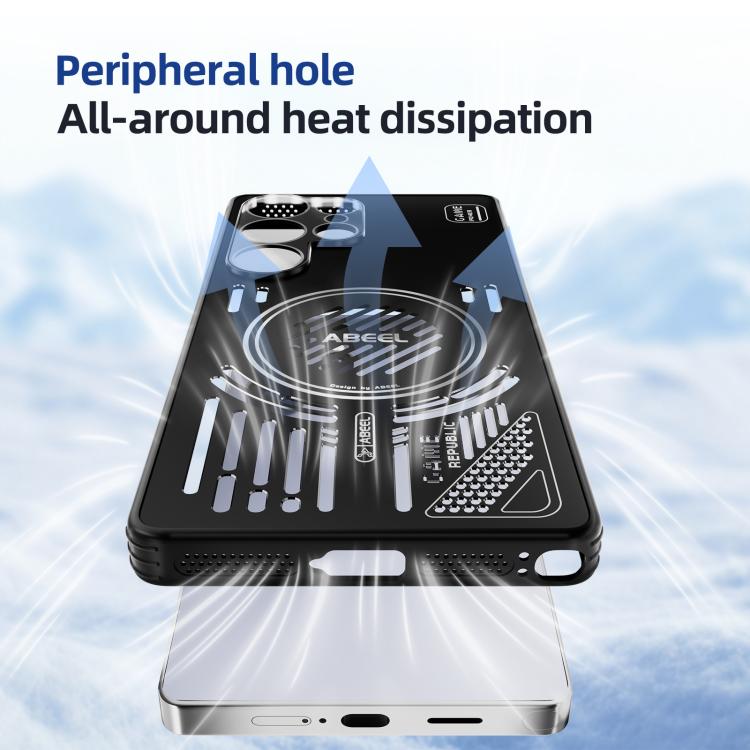 ABEEL Ice Fox Series Magnetic Heat Sink Cooling Phone Case, For Samsung Galaxy S25 Edge 5G, For Samsung Galaxy S25 5G, For Samsung Galaxy S25+ 5G, For Samsung Galaxy S25 Ultra 5G - ORIWHIZGalaxy S25 Edge 5GGalaxy S25 Edge 5G CasesSamsung Accessories