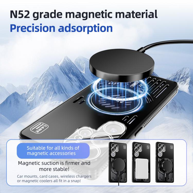 ABEEL Ice Fox Series Magnetic Heat Sink Cooling Phone Case, For Samsung Galaxy S25 Edge 5G, For Samsung Galaxy S25 5G, For Samsung Galaxy S25+ 5G, For Samsung Galaxy S25 Ultra 5G - ORIWHIZGalaxy S25 Edge 5GGalaxy S25 Edge 5G CasesSamsung Accessories