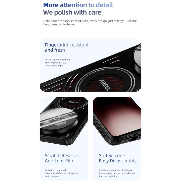 ABEEL Ice Fox Series Magnetic Heat Sink Cooling Phone Case, For vivo X200s, For vivo X200 Ultra, For vivo X200, For vivo X200 Pro Mini, For vivo X200 Pro - ORIWHIZMore vivo CaseOnePlus & OPPO Accessoriesvivo Cases