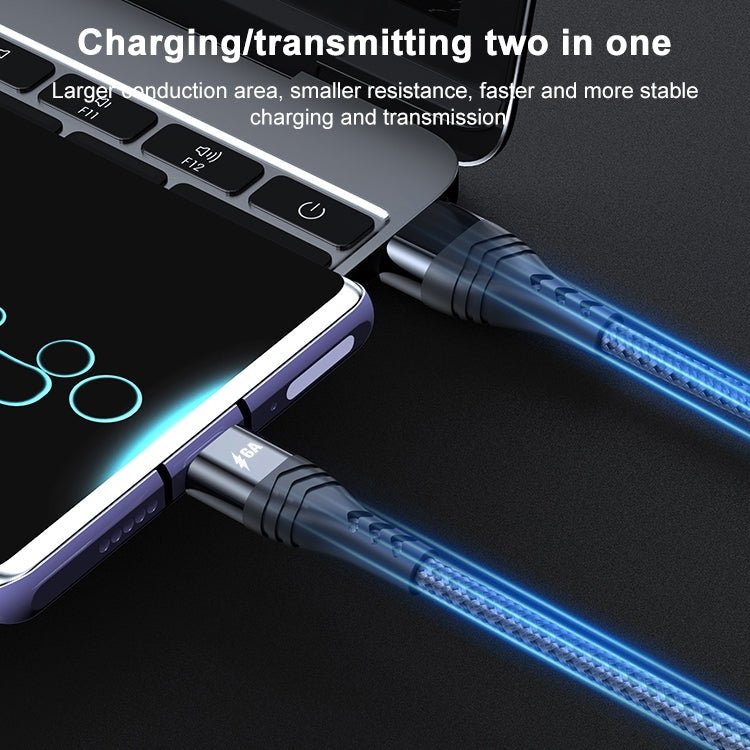 ADC - 005 6A USB to USB - C / Type - C Weave Fast Charging Data Cable, 0.5m, 3m - ORIWHIZ