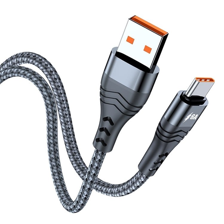 ADC - 005 6A USB to USB - C / Type - C Weave Fast Charging Data Cable, 0.5m, 3m - ORIWHIZ