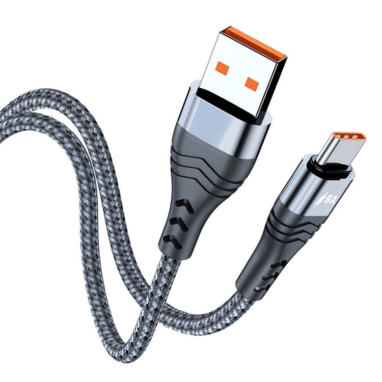 ADC - 005 6A USB to USB - C / Type - C Weave Fast Charging Data Cable, 1m, 2m - ORIWHIZ