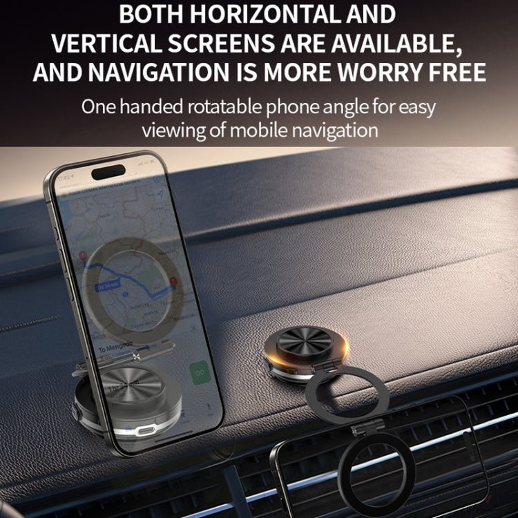 AIMITE C2 Car Vacuum Suction Cup Magnetic Three Axis Linkage Rotatable Cell Phone Holder - ORIWHIZ