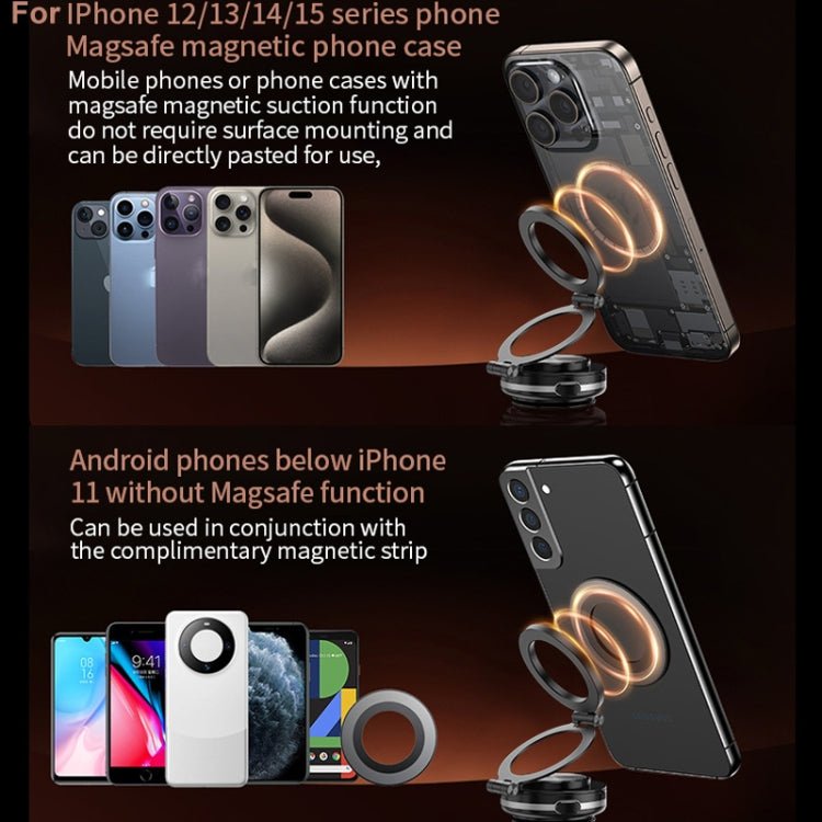 AIMITE C2 Car Vacuum Suction Cup Magnetic Three Axis Linkage Rotatable Cell Phone Holder - ORIWHIZ