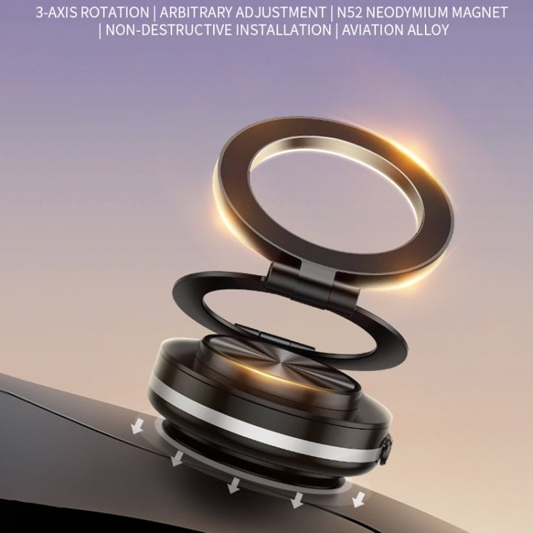AIMITE C2 Car Vacuum Suction Cup Magnetic Three Axis Linkage Rotatable Cell Phone Holder - ORIWHIZ