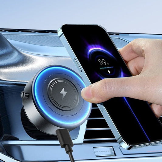 AIMITE M8 Car Wireless Charger Phone Holder Vacuum Suction Cup Strong Magnetic Support Bracket - ORIWHIZ