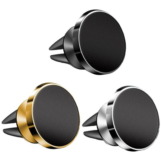 Air Outlet Type Aluminum Alloy Car Magnetic Suction Bracket Navigation Phone Holder, Air Outlet (Black), Air Outlet (Gold), Air Outlet (Silver) - ORIWHIZ