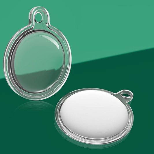 All - inclusive Clear Crystal Shockproof Protective Cover Case with Keychain Hook Loop, For AirTag - ORIWHIZ