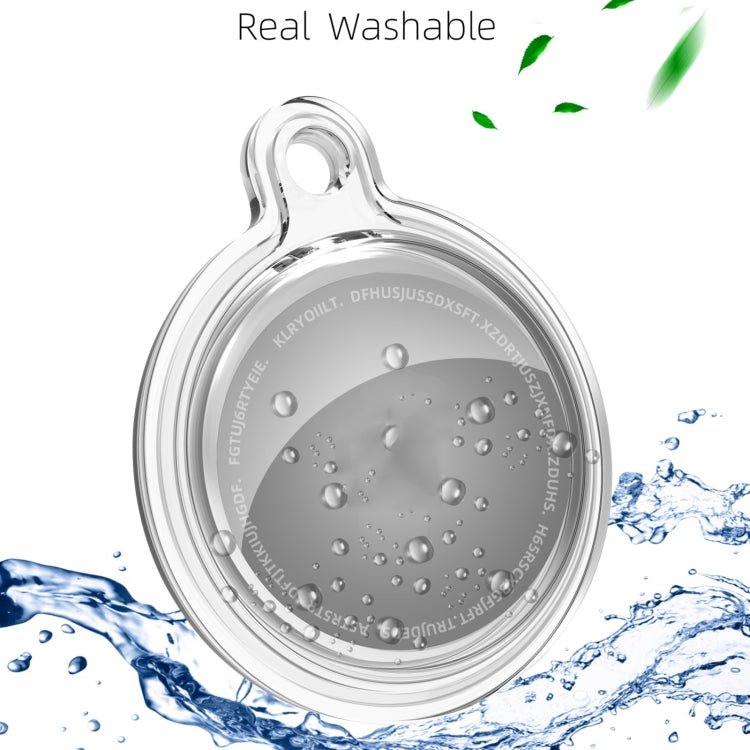 All - inclusive Clear Crystal Shockproof Protective Cover Case with Keychain Hook Loop, For AirTag - ORIWHIZ