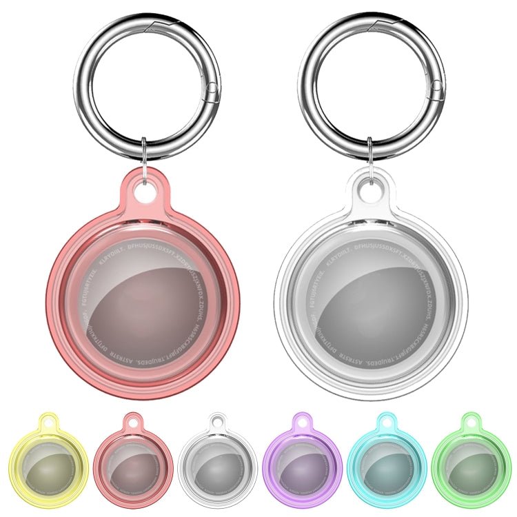 All - inclusive Clear Crystal Shockproof Protective Cover Case with Keychain Hook Loop, For AirTag - ORIWHIZ