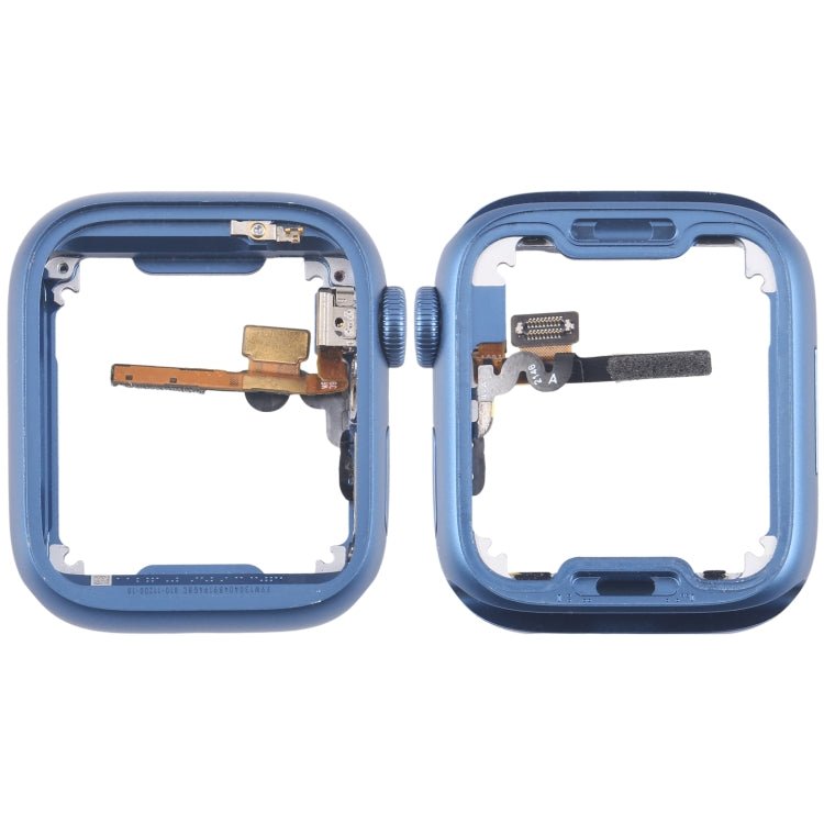 Aluminium Alloy Middle Frame Bezel Plate with Crown Spin Axis Flex Cable, For Apple Watch Series 7 41MM LTE, For Apple Watch Series 7 41MM GPS, For Apple Watch Series 7 45MM LTE, For Apple Watch Series 7 45MM GPS - ORIWHIZ