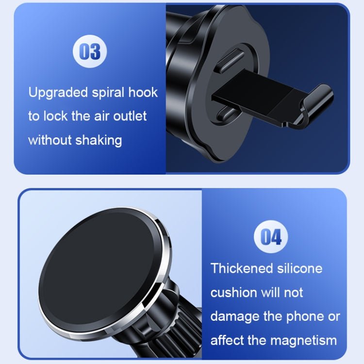 Aluminum Alloy Rotatable Magnetic Car Air Outlet Mobile Phone Holder - ORIWHIZ