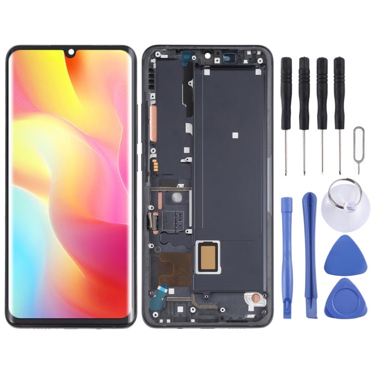 AMOLED Material LCD Screen and Digitizer Full Assembly With Frame for Xiaomi Mi Note 10 Lite M2002F4LG , For Xiaomi Mi Note 10 Lite (AMOLED) - ORIWHIZ