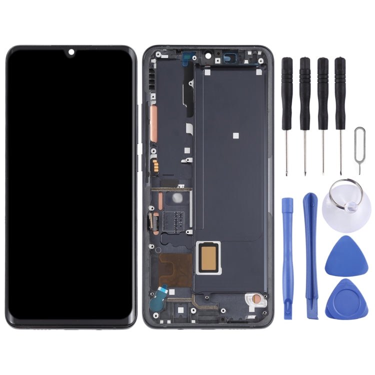 AMOLED Material LCD Screen and Digitizer Full Assembly With Frame for Xiaomi Mi Note 10 Lite M2002F4LG , For Xiaomi Mi Note 10 Lite (AMOLED) - ORIWHIZ