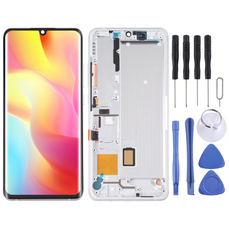 AMOLED Material LCD Screen and Digitizer Full Assembly With Frame for Xiaomi Mi Note 10 Lite M2002F4LG , For Xiaomi Mi Note 10 Lite (AMOLED) - ORIWHIZ
