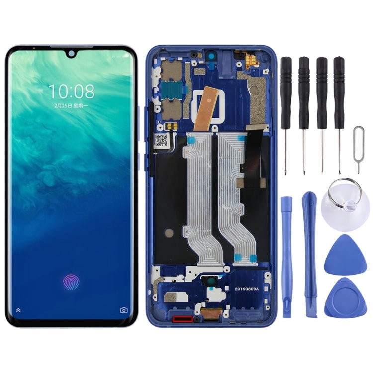 AMOLED Material LCD Screen and Digitizer Full Assembly with Frame for ZTE Axon 10 Pro (4G Version), For ZTE Axon 10 Pro 4G - ORIWHIZ
