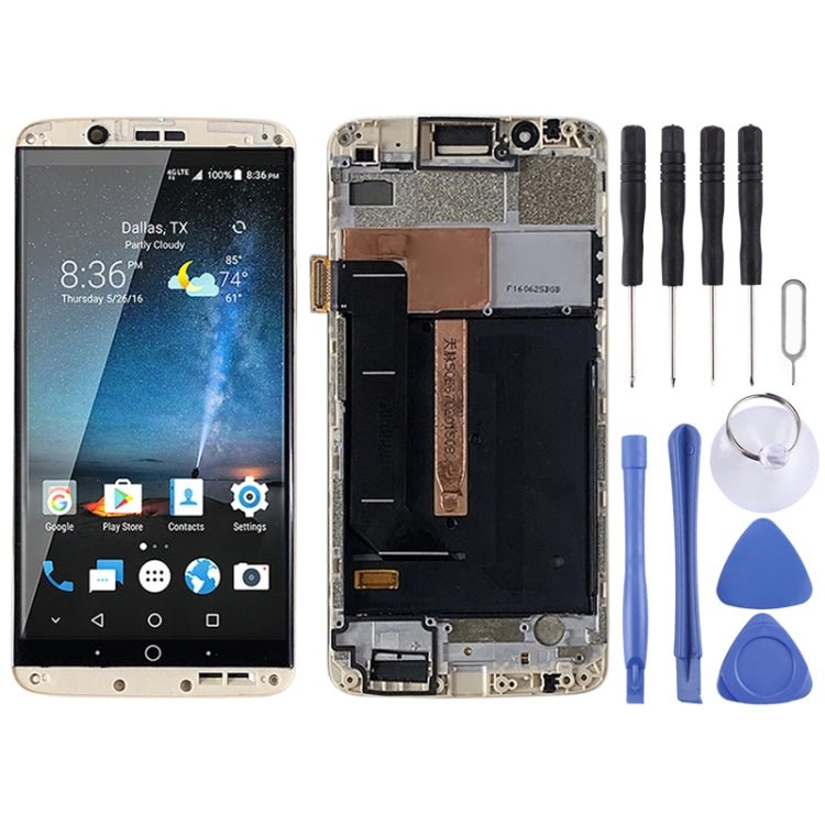 AMOLED Material LCD Screen and Digitizer Full Assembly With Frame for ZTE Axon 7 A2017 A2017U A2017G, For ZTE Axon 7 - ORIWHIZ
