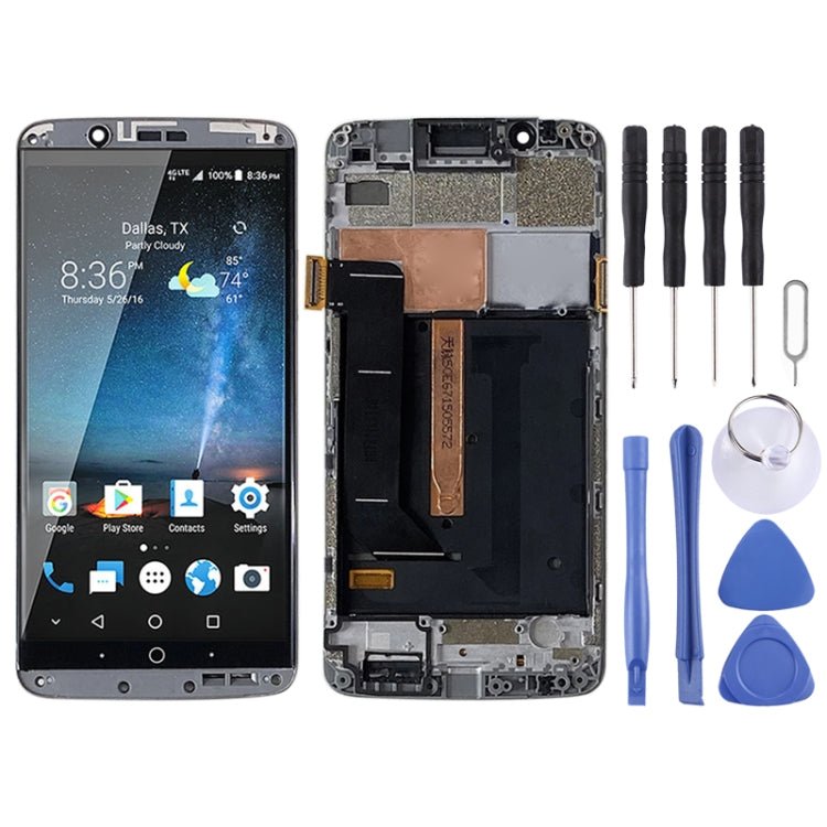 AMOLED Material LCD Screen and Digitizer Full Assembly With Frame for ZTE Axon 7 A2017 A2017U A2017G, For ZTE Axon 7 - ORIWHIZ