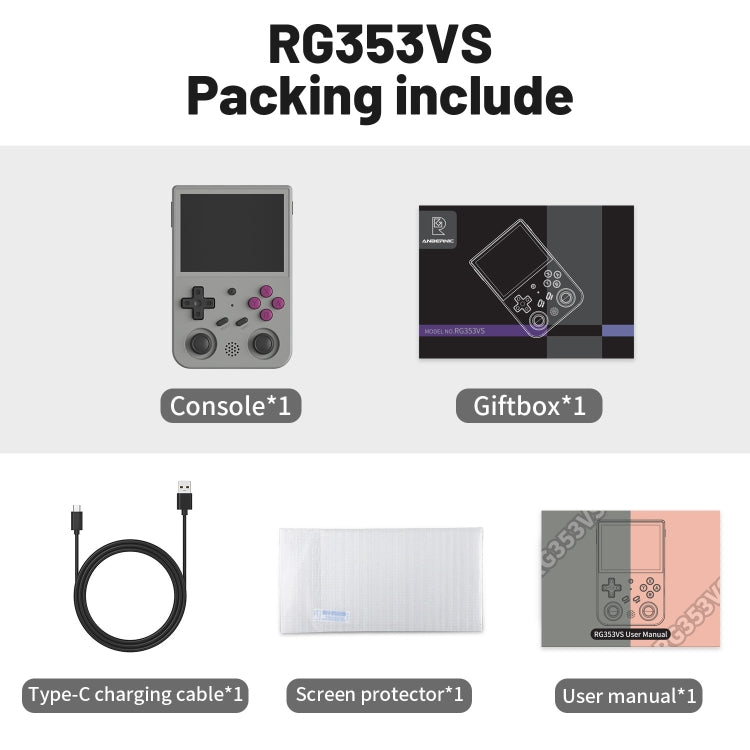 ANBERNIC RG353VS 3.5 Inch Wireless Game Box Linux Single OS Handheld Game Console, Machine Only, 64G 15,000 Games, 128G 25000 Games, 256G 35000 Games - ORIWHIZANBERNICPocket ConsolePocket Console & Accessories