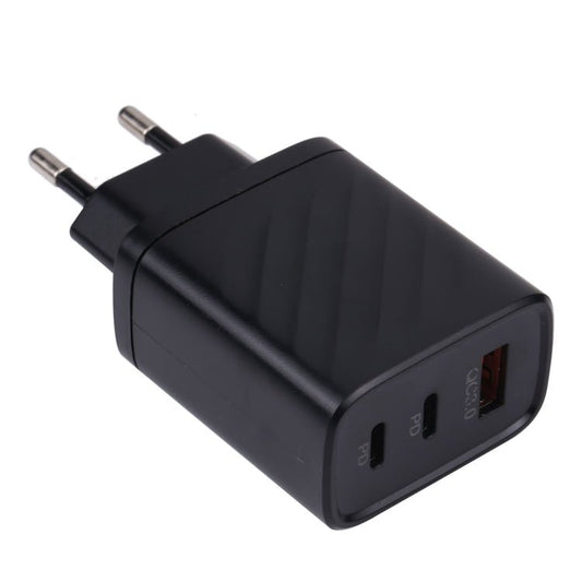 AR - 892 3 in 1 QC3.0 PD20W USB + USB - C / Type - C Wall Travel Charger, EU Plug, UK Plug - ORIWHIZ