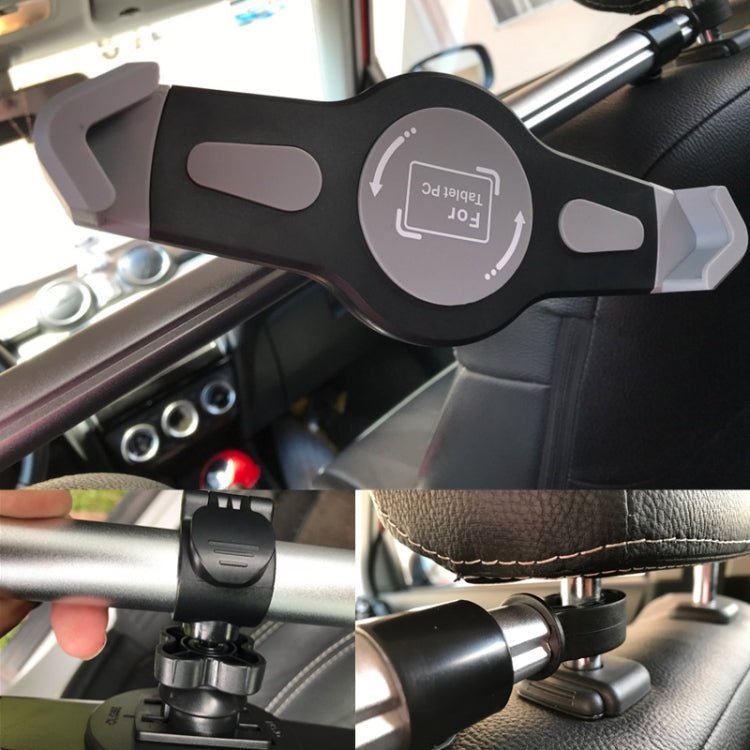 Auto Car Back Seat Headrest Universal Tablet Mounting Holder, 7 - 10.5 inch Tablet, 9.5 - 14.5 inch Tablet - ORIWHIZ