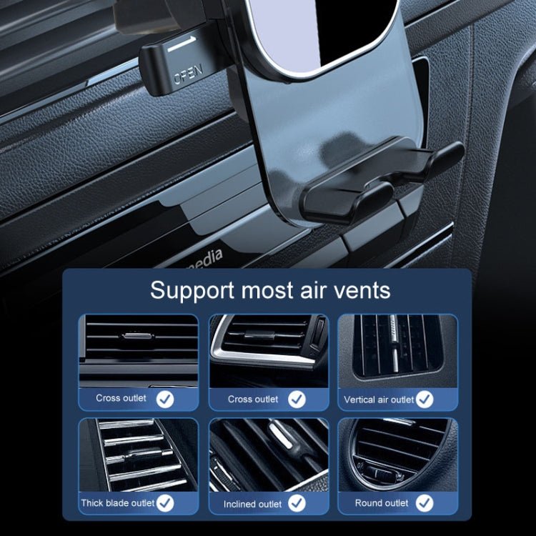 Automotive Navigation Bracket Car Air Vent Phone Fixed Support Clip, Mirror Model, Texture Model - ORIWHIZ