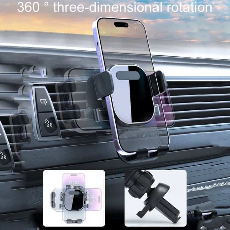 Automotive Navigation Bracket Car Air Vent Phone Fixed Support Clip, Mirror Model, Texture Model - ORIWHIZ