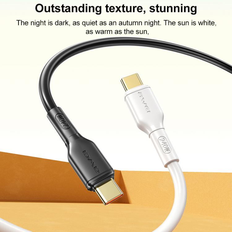 awei CL - 221T Type - C to Type - C 240W Smart Fast Data Charging Cable, CL - 221T 2m - ORIWHIZ