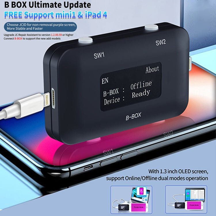 B - BOX Hard Disk Reading Writing Change SN Programming with 1.3 inch Screen for iPhone 7 - 11, B - BOX - ORIWHIZ