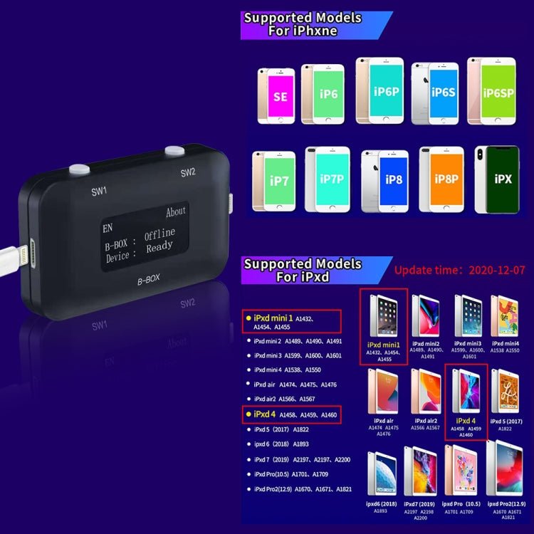 B - BOX Hard Disk Reading Writing Change SN Programming with 1.3 inch Screen for iPhone 7 - 11, B - BOX - ORIWHIZ