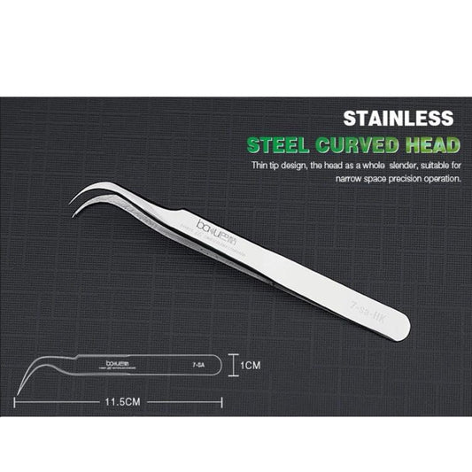 BAKU BA - i6 - 7 - sa Stainless Steel Curved Tweezers, BAKU BA - i6 - 7 - sa (Curved ) - ORIWHIZ