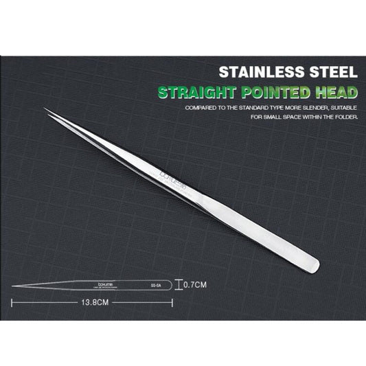 BAKU BA - i6 - SS - sa Stainless Steel Straight Tweezers, BAKU BA - i6 - SS - sa(Straight) - ORIWHIZ