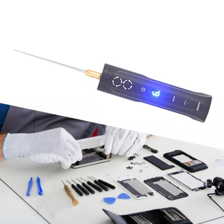 BAKU BK - R12 Electric Glue Remover Phone Repair OCA Glue Removing Tool With Light, BAKU BK - R12 - ORIWHIZ