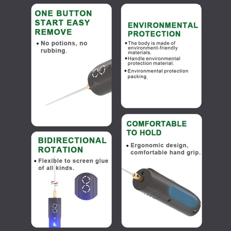 BAKU BK - R12 Electric Glue Remover Phone Repair OCA Glue Removing Tool With Light, BAKU BK - R12 - ORIWHIZ
