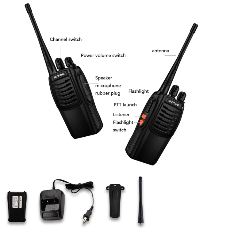 Baofeng BF - C1 1 - 50km Outdoor Car Radio Handheld Walkie - talkie, UK Plug, US Plug, EU Plug - ORIWHIZBaofengConsumer ElectronicsHandheld Walkie Talkie