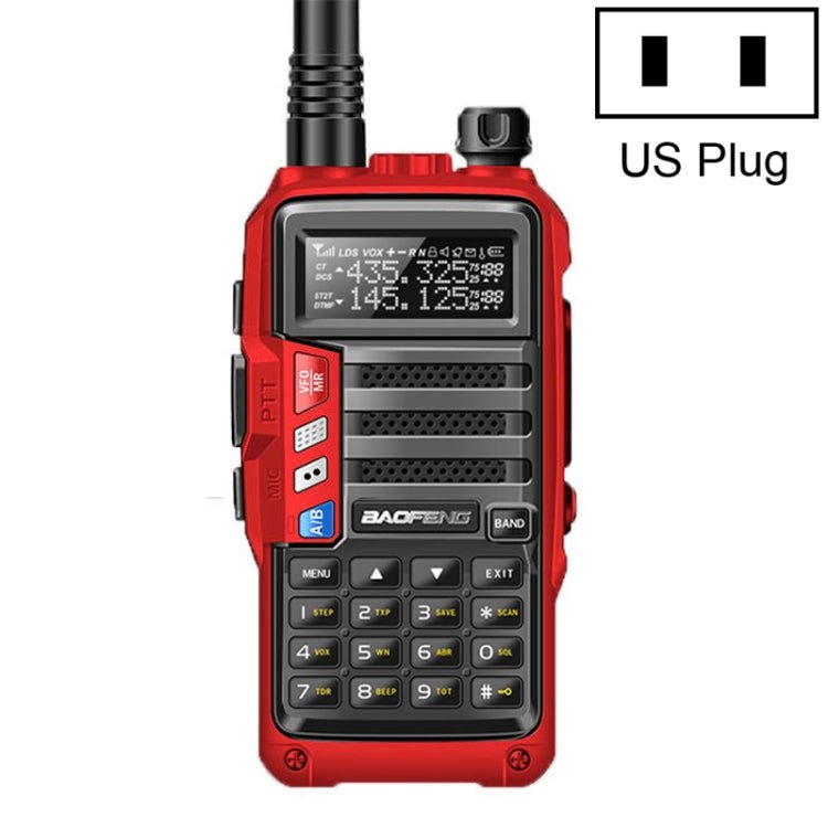 Baofeng BF - UV5R Plus S9 FM Interphone Handheld Walkie Talkie, US Plug, Black, US Plug, Red, US Plug, Silver, US Plug - ORIWHIZBAOFENGConsumer ElectronicsHandheld Walkie Talkie