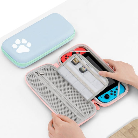 Baona BN - F005 Cat Paw Pattern Cconsole Storage Bag, For Switch (Pink), For Switch (Green), For Switch (Gradient Color), For Switch Lite (Pink), For Switch Lite (Blue) - ORIWHIZBaonaNintendo AccessoriesNintendo Accessories Bags
