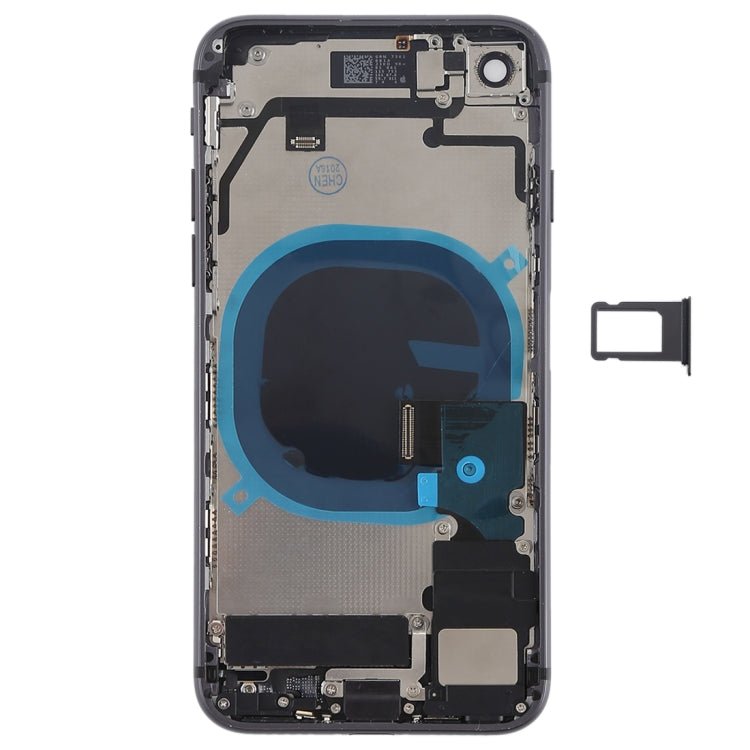 Battery Back Cover Assembly with Side Keys & Vibrator & Speaker Ringer Buzzer & Power Button + Volume Button Flex Cable & Card Tray for iPhone 8, For iPhone 8, For iPhone 8 (Full Assembly) - ORIWHIZ