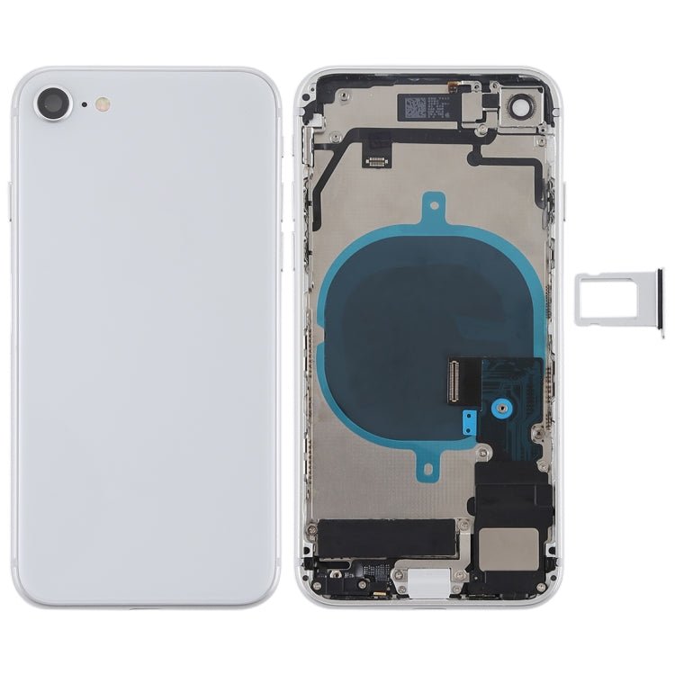 Battery Back Cover Assembly with Side Keys & Vibrator & Speaker Ringer Buzzer & Power Button + Volume Button Flex Cable & Card Tray for iPhone 8, For iPhone 8, For iPhone 8 (Full Assembly) - ORIWHIZ