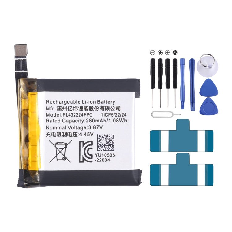 Battery Replacement, For Amazfit EVE PL432224FPC 280mAh, For Amazfit EVE EVE PL432224 280mAh - ORIWHIZ