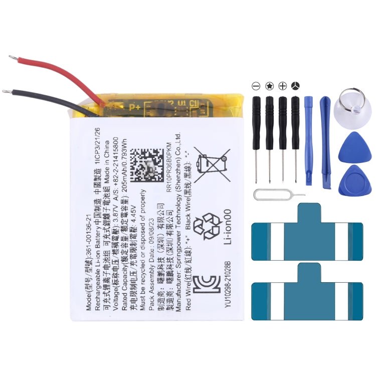 Battery Replacement, For Garmin Venu SQ 361 - 00136 - 21 205mAh, For Garmin Forerunner 158 361 - 00140 - 01 158mAh - ORIWHIZ